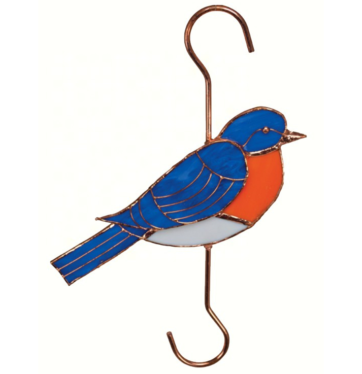 Stained Glass Garden Hook Bluebird